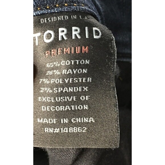 Torrid Premium Jeans Women's Size 22 Regular Blue Cotton Blend Stretch - Picture 5 of 7